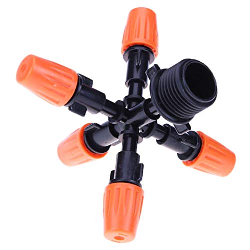 TRRAPLE Five Outlets Spraying Nozzles, 6 Pcs Micro Spray Adjustabl...