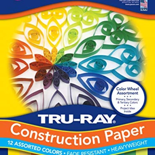 Tru-Ray Heavyweight Construction Paper, Color Wheel Assortment, 9...