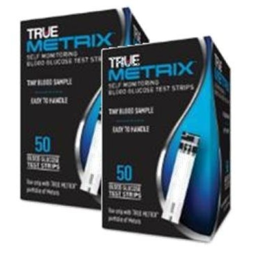 True Metrix Blood Glucose Test Strips Box of 50x2