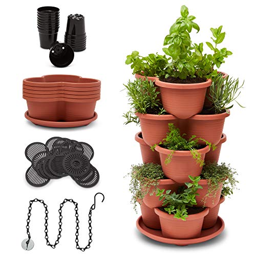 Stackable Planter Vertical Garden for Vegetables, Flowers, Herbs, ...