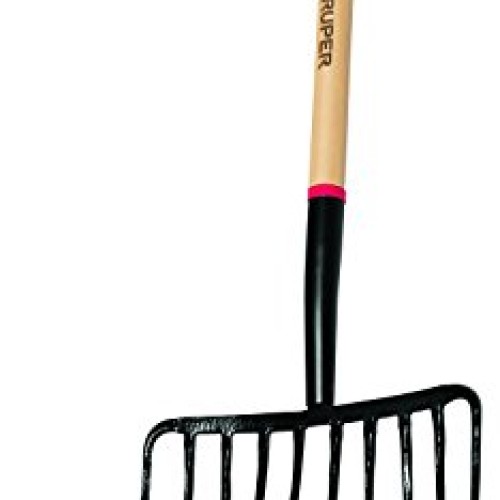 Truper 33570 Tru Pro Ensilage Fork, 10-Tine Forged, Steel D-Handle...