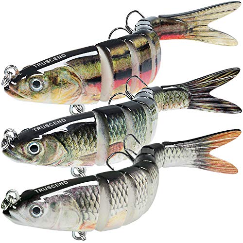 TRUSCEND Fishing Lures for Bass Trout Multi Jointed Swimbaits Slow...
