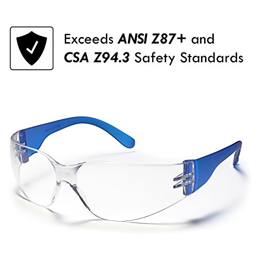 Safety Glasses 12x Clear Z87 Protective Eyewear