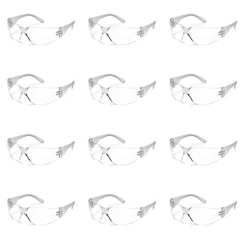 Safety Glasses 12x Clear Z87 Protective Eyewear