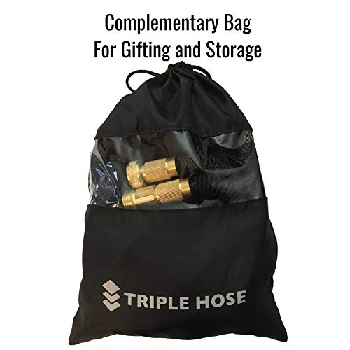 Triple Hose Garden Hose, Durable Expandable Hose Triple Layer Late...