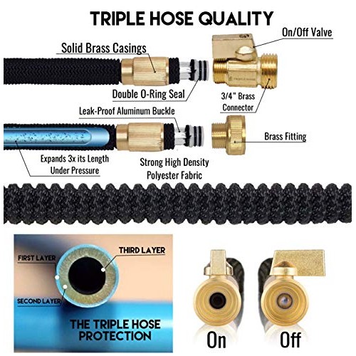 Triple Hose Garden Hose | Strongest Expandable Hose Triple Layer L...