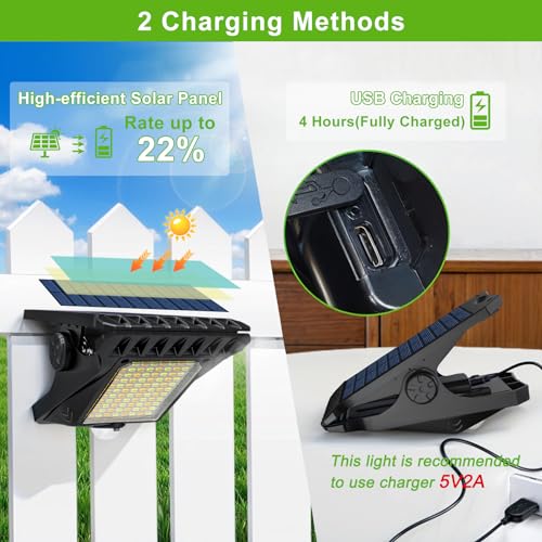 Tryme 118Leds Solar Lights Outdoor Clip Motion Sensor Lights Secur...