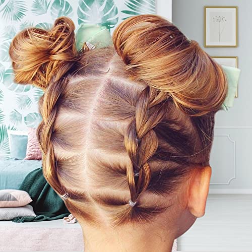 TsMADDTs 1000pcs Clear Small Rubber Elastics with Hair Loop Stylin...