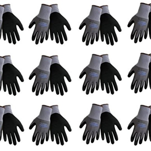 Tsunami Grip 500NFT Nitrile Coated Work Gloves Sizes Small-XL, Gra...