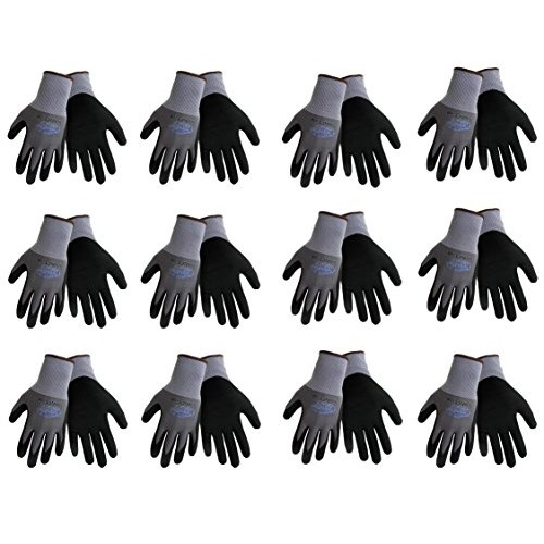 Tsunami Grip 500NFT Nitrile Coated Work Gloves Sizes Small-XL, Gra...