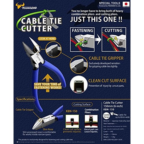 Tsunoda KBN-150, Cable Tie Cutter 6-Inch