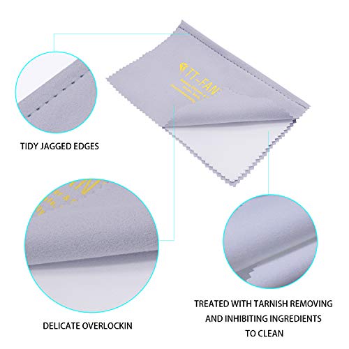 Polishing Cleaning Cloth for Silver, Gold, Platinum Jewelry, Watch...