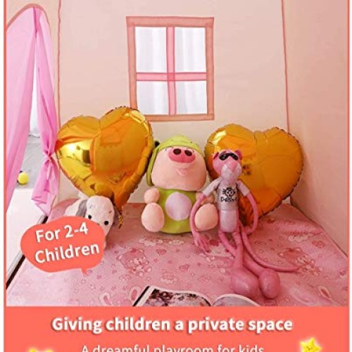 TTLOJ Kids Play Tent for Girls Boys Princess Playhouse Girls Pink ...