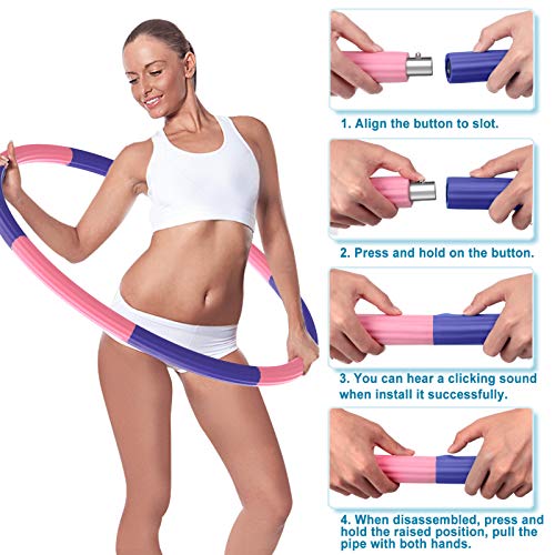 TTMOW Weighted Exercise Hoop for Adults Weight Loss, 2.15lbs Fitne...