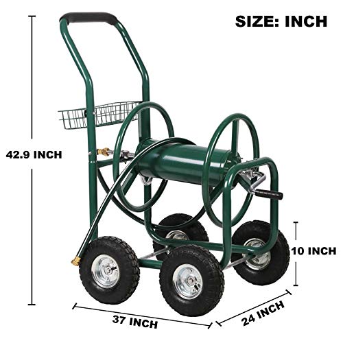 Best Patio Lawn Garden Hose Reel Cart with Wheels Reel Cart Tools ...