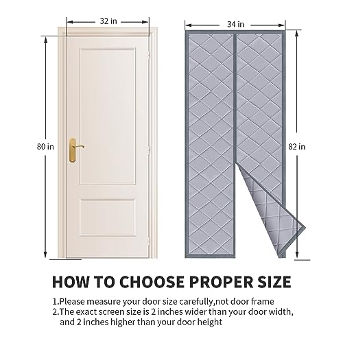 TTZ Magnetic Thermal Insulated Door Curtain,Upgraded Oxford Cloth&...