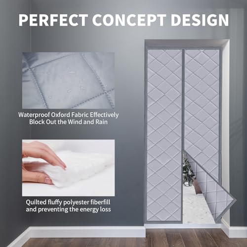 TTZ Magnetic Thermal Insulated Door Curtain,Upgraded Oxford Cloth&...