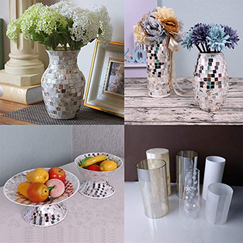 Tueascallk 300 Pcs of Natural Mother of Pearl Mosaic Tiles, for Ho...