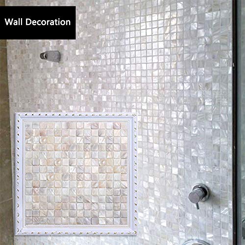 Tueascallk 300 Pcs of Natural Mother of Pearl Mosaic Tiles, for Ho...