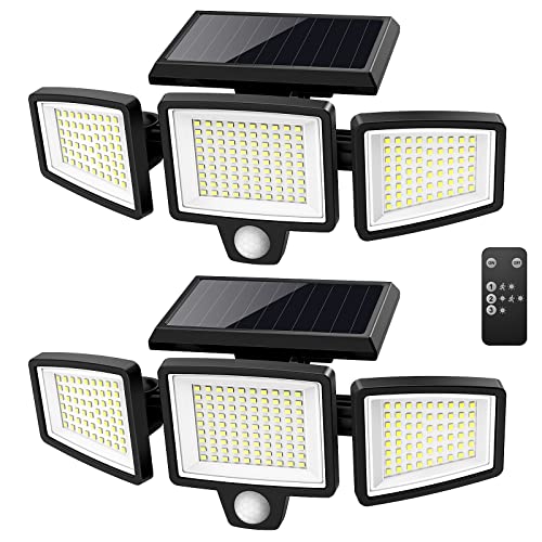Tuffenough Solar Outdoor Lights 2500LM 210 LED Security Lights wit...