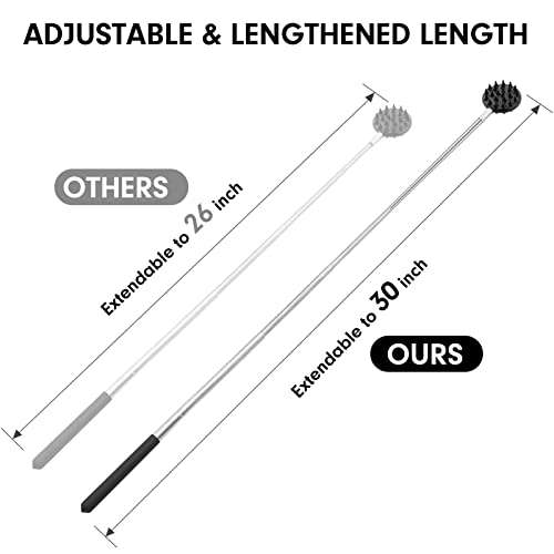 TUKUOS Telescoping Back Scratcher with 3Pcs Detachable Scratching ...