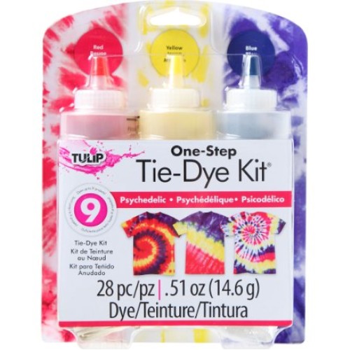 Tulip One Step 3-Color Tie Dye Kits, Psychedelic