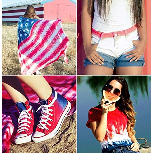 Tulip One-Step Tie-Dye Kit Americana Tie Dye, Red, Blue