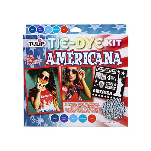 Tulip One-Step Tie-Dye Kit Americana Tie Dye, Red, Blue