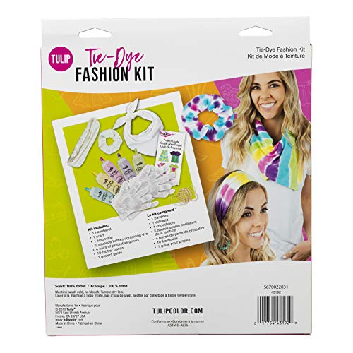 Tulip One-Step Tie-Dye Kit Kit, DIY Fashion Accessories, Scarf, He...