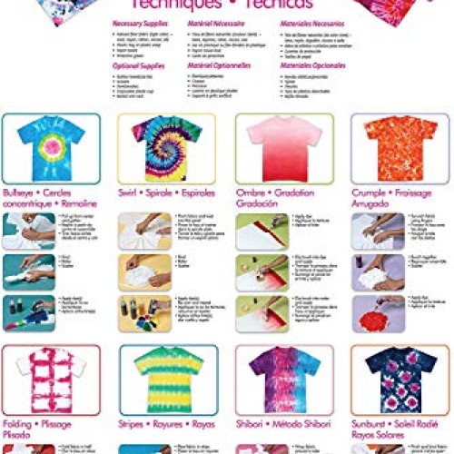 Tulip One-Step Tie-Dye Kit One-Step Tie Kit, Rainbow DIY, Fun, Non...