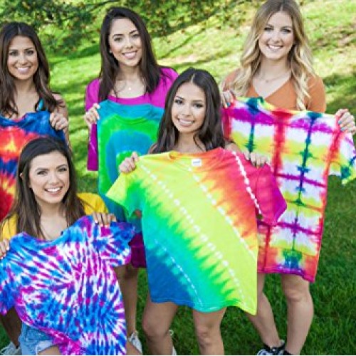 Tulip One-Step Tie-Dye Kit Party Supplies, 18 Bottles Tie Dye, Rai...