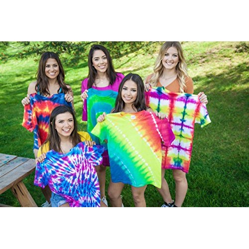 Tulip One-Step Tie-Dye Kit Party Supplies, 18 Bottles Tie Dye, Rai...