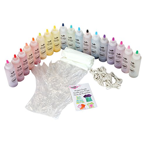 Tulip One-Step Tie-Dye Kit Party Supplies, 18 Bottles Tie Dye, Rai...