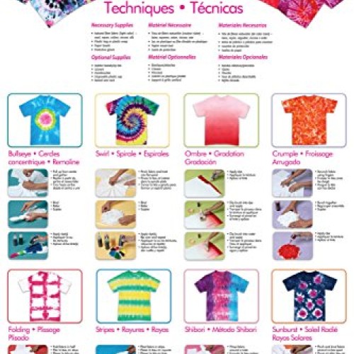 Tulip One-Step Tie-Dye Kit Party Supplies, 18 Bottles Tie Dye, Rai...