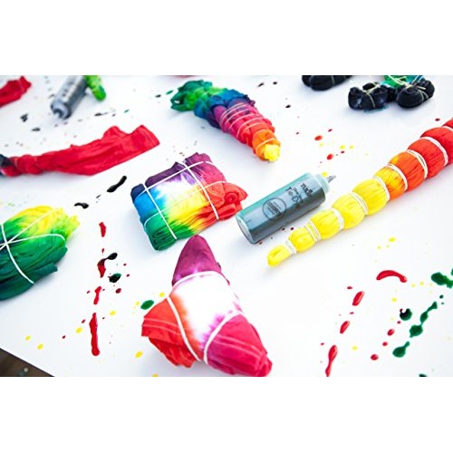 Tulip One-Step Tie-Dye Kit Party Supplies, 18 Bottles Tie Dye, Rai...