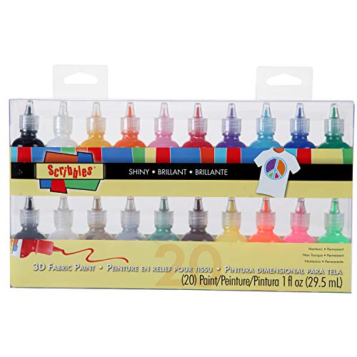 Bulk Buy: Scribbles Shiny 3D Paint - Pack of 20 Ultra Bright, Nont...