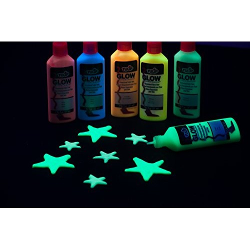 Tulip 29025 Dimensional Glow Fabric Paint, 6-Pack