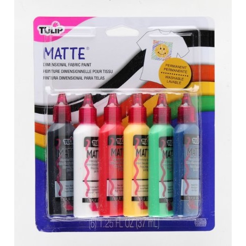 Tulip Dimensional Matte Fabric Paint, 6-Pack