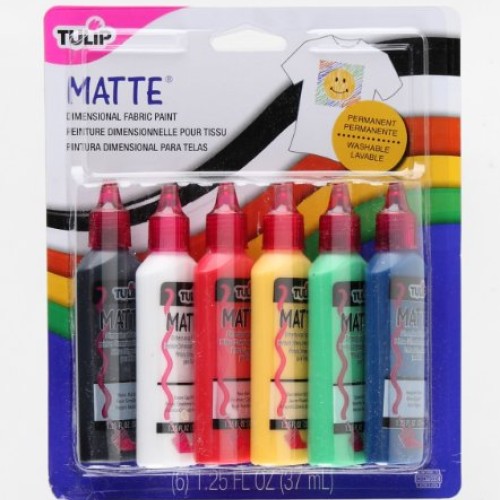 Tulip Dimensional Matte Fabric Paint, 6-Pack