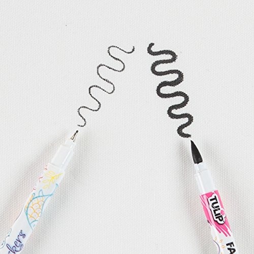 Tulip Dual Tip Fabric Markers 14 Pack - Fine Tip & Brush Tip
