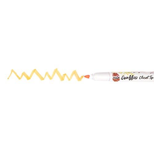 Tulip Graffiti Fabric Markers Chisel Tip 6pk, Rainbow, Premium Qua...