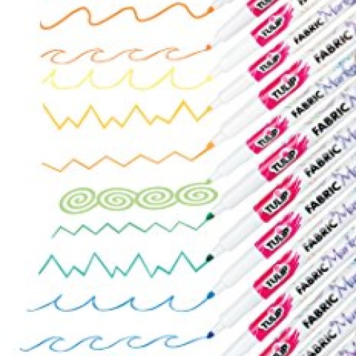 Tulip Permanent Nontoxic Fabric Markers, 20 Pack, Multicolor