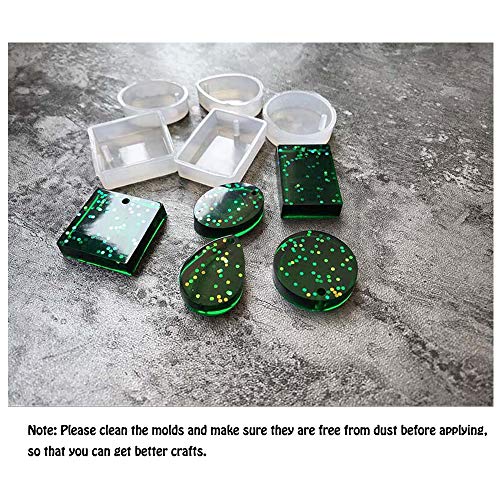 20pcs / 4 Sets Jewelry Casting Molds, Silicone Pendant Resin Mould...