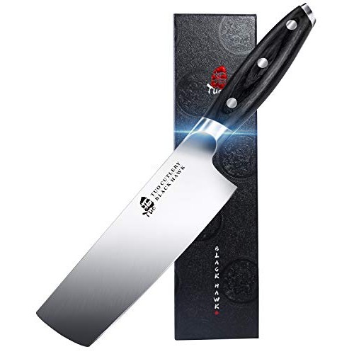 TUO Nakiri Knife - 6.5 inch Kitchen Chef Knife Vegetable Cleaver -...