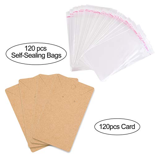 TUPARKA 120 Pack Earring Holder Cards, Necklace Display Cards with...
