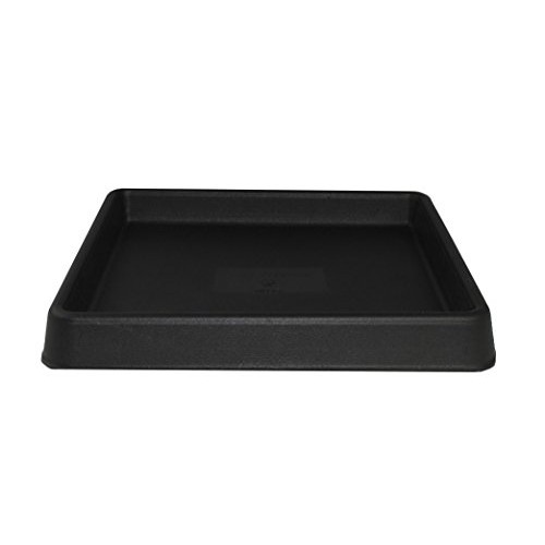 Tusco Products TRSQ15BK Square Saucer, 15-Inch, Black