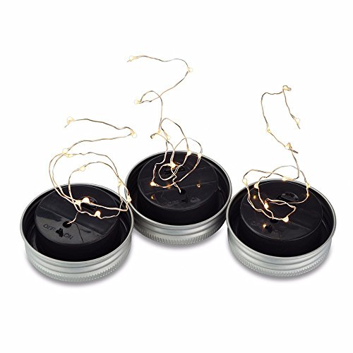 Tuscom Mason Jar 10 LED Solar Powered Waterproof Fairy Light,for C...