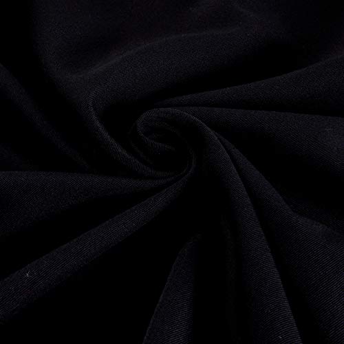 Tuva Textiles Solid Wool Blend Gabarine Fabric, Black, Fabric By T...