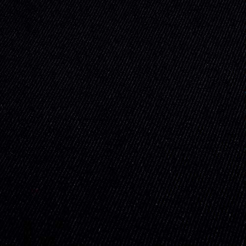 Tuva Textiles Solid Wool Blend Gabarine Fabric, Black, Fabric By T...