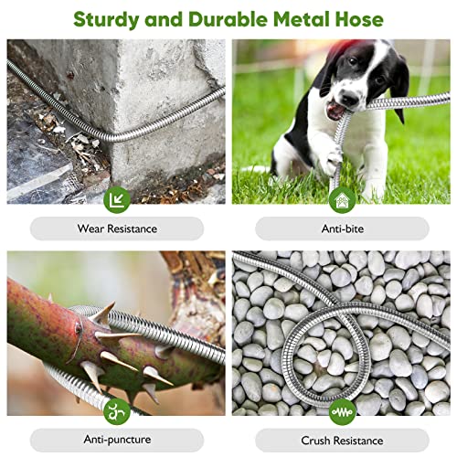 Tuzoc Metal Garden Hose 100FT, Stainless Steel Heavy Duty Water Ho...